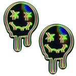 Super Uv Trippy Face Neon Nipple Cover Pasties Robes & Sleepwear Neva Nude