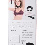Brat Collar and Leash - Black / Rose Gold BDSM & Kink Sportsheets