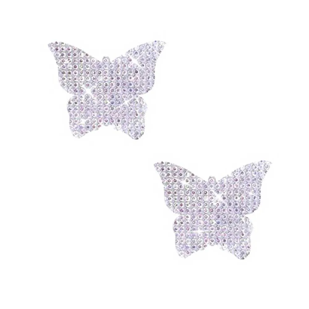 Razzle Dazzle Crystal Butterfly Jewel Sparkle Body Stickers 6 Pk Accessories Neva Nude