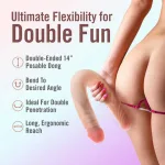 Dr. Skin Plus - 14 Posable Double Dong - Beige Dildos Blush