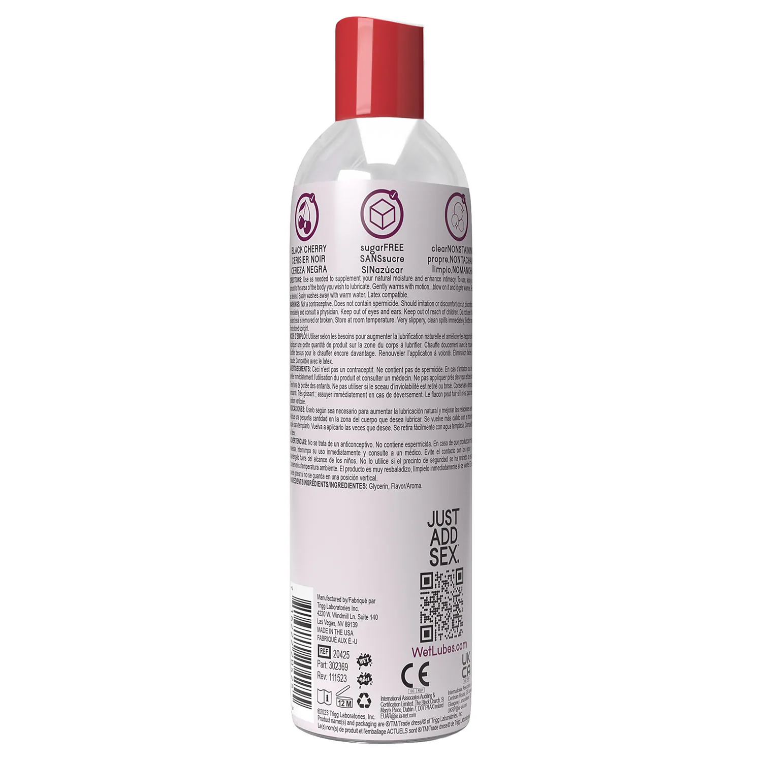 Wet Warming Fun Flavors - Black Cherry - 4 in 1 Lubricant 4 Oz Lubes & Essentials Wet