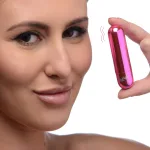 10x Rechargeable Vibrating Metallic Bullet - Pink Intimate Care XR Brands
