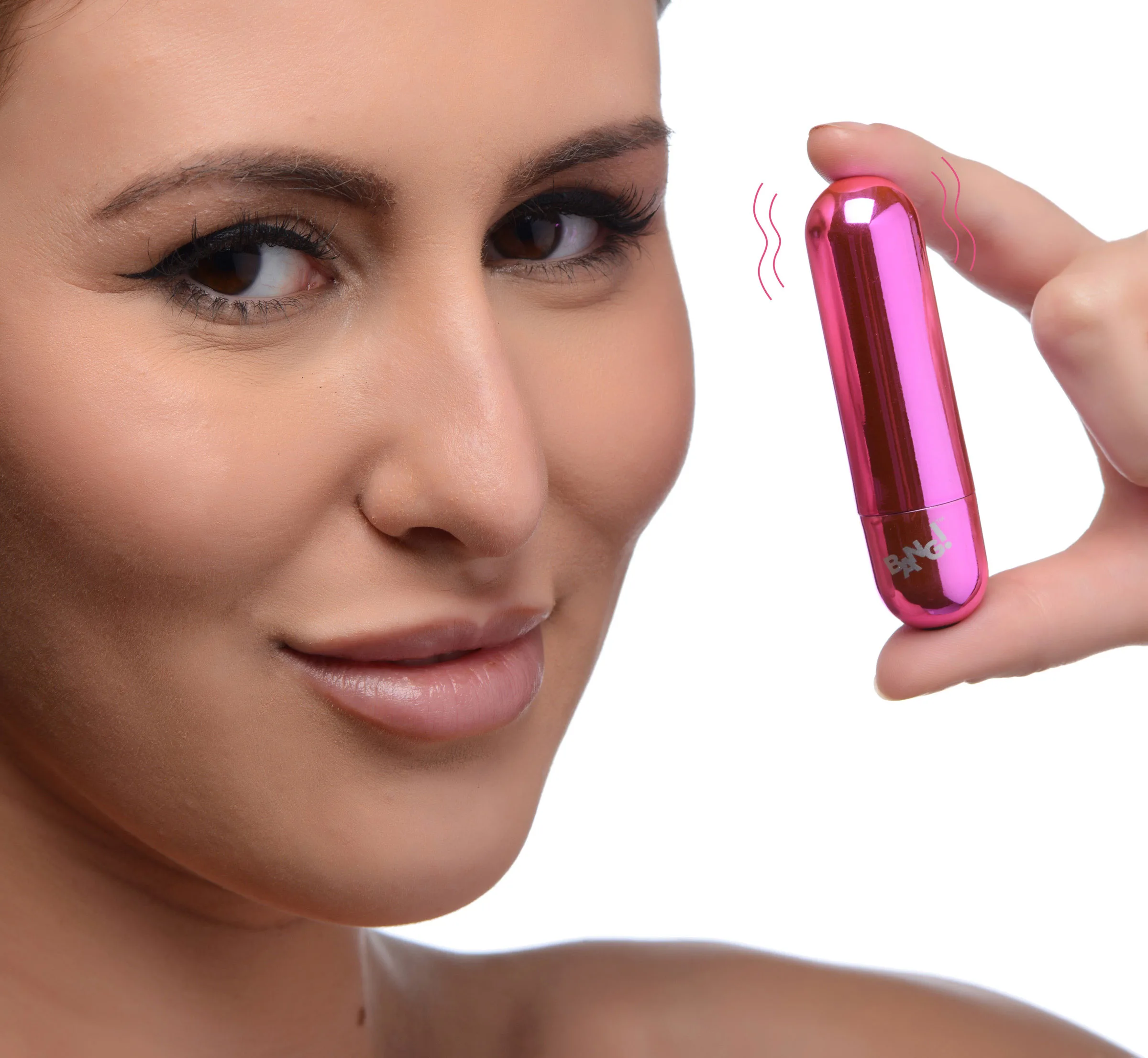 10x Rechargeable Vibrating Metallic Bullet - Pink Intimate Care XR Brands