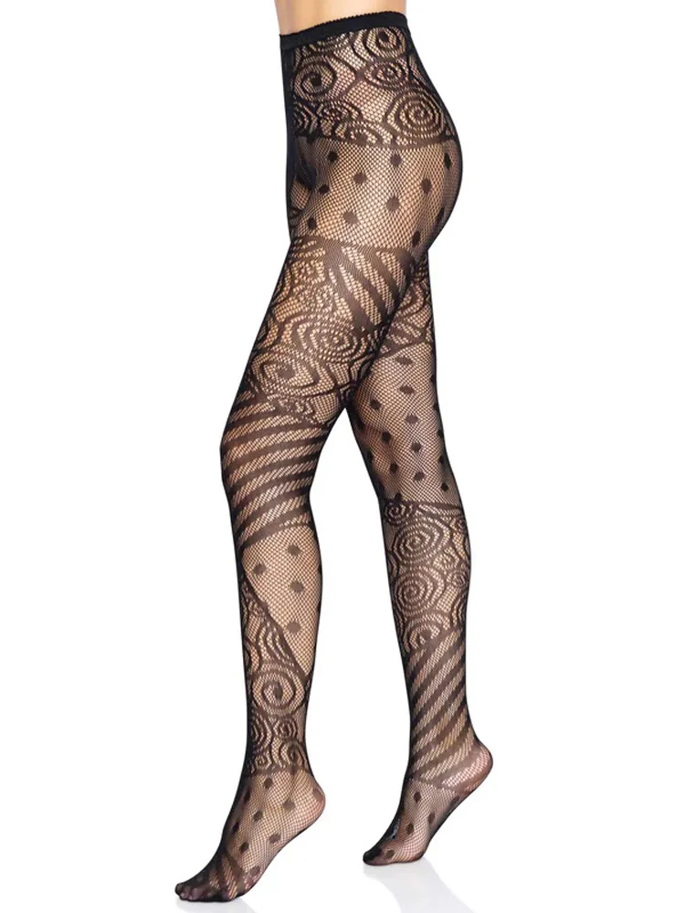 Doll Net Tights - One Size - Black Hosiery & Garters Leg Avenue