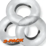 Fat Willy 3-Pack Jumbo C-Rings - Clear Smoking Oxballs