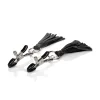 Nipple Play Playful Tassels Nipple Clamps - Black BDSM & Kink CalExotics