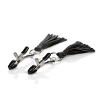 Nipple Play Playful Tassels Nipple Clamps - Black BDSM & Kink CalExotics