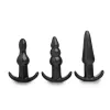 4 Piece Vibrating Anal Plug Set - Black Vibrators XR Brands