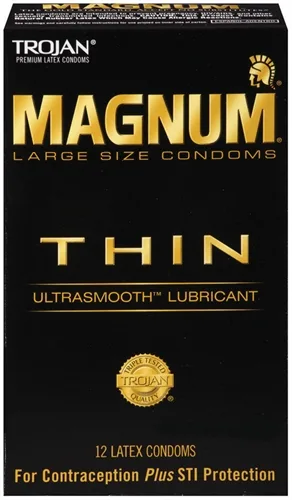 Trojan Magnum Thin - 12 Pack Lubes & Essentials Paradise Marketing