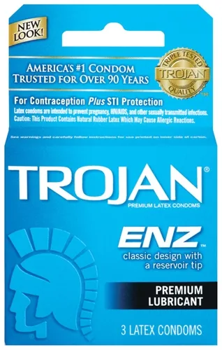 Trojan Enz Lubricated - 3 Pack Lubes & Essentials Paradise Marketing