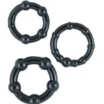 Ram Beaded Cockrings - Black Cockrings Nasstoys