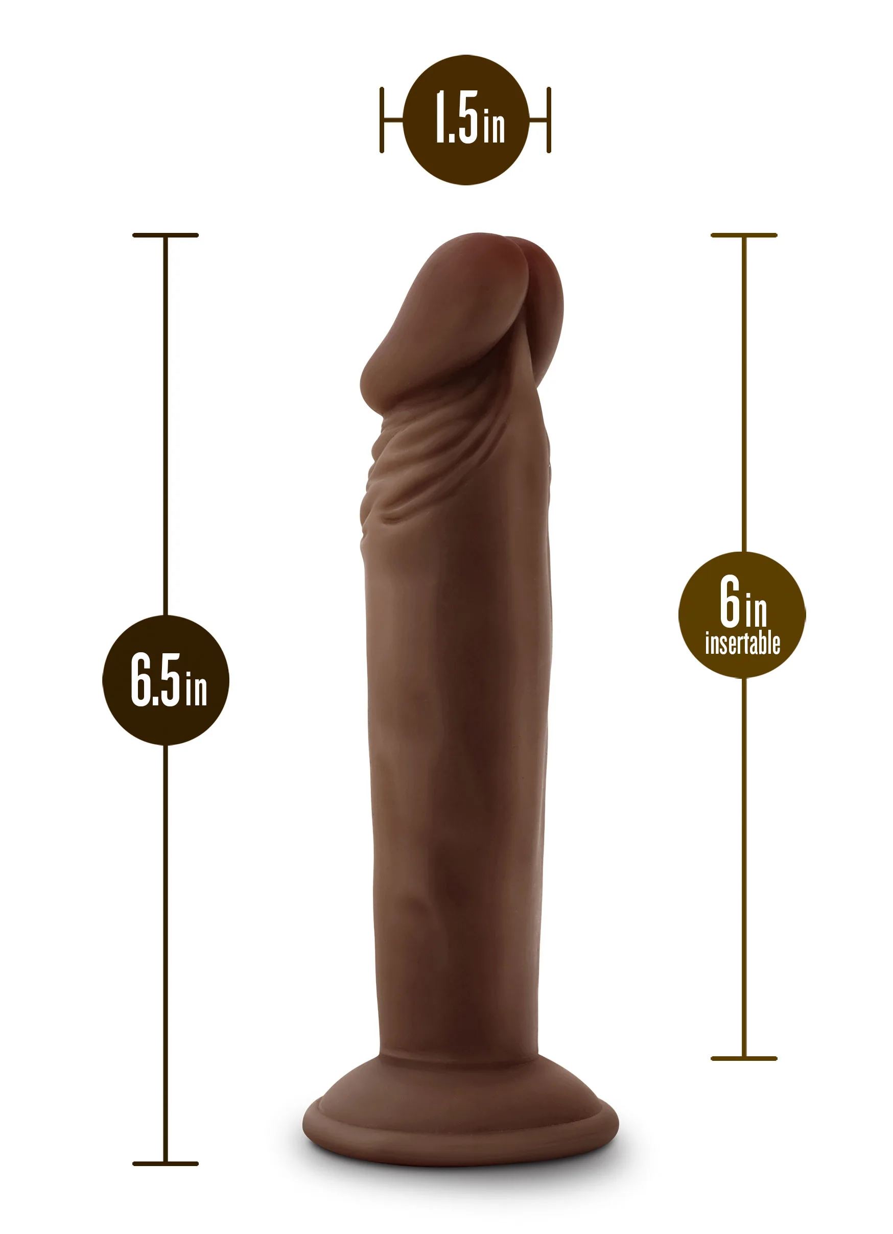 Dr. Skin Plus - 6 Inch Posable Dildo - Chocolate Dildos Blush