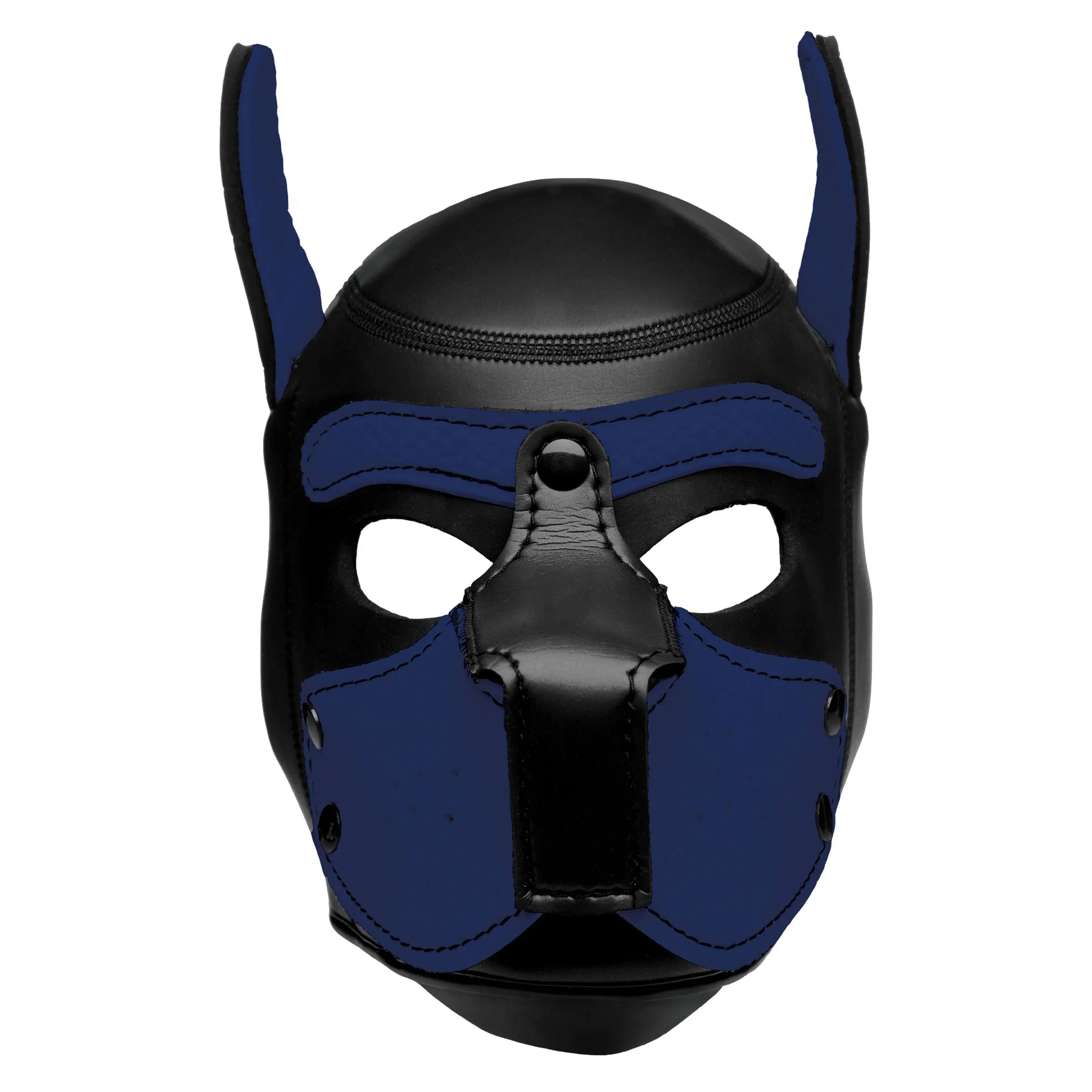 Spike Neoprene Puppy Hood - Blue BDSM & Kink XR Brands