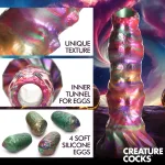 Larva Silicone Ovipositor Dildo With Eggs - Multicolor Anal Play XR Brands