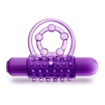 Play With Me - the Player - Vibrating Double Strap Ring - Purple Vibrators Blush