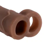 Fantasy X-Tensions Perfect 2-Inch Extension With Ball Strap - Brown Penis Extension & Sleeves | Non-Vibrating Pipedream