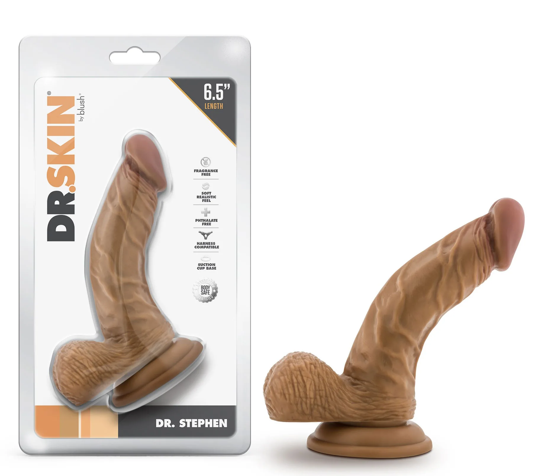 Dr. Skin - Dr. Stephen - 6.5 Inch Dildo With Balls - Tan Dildos Blush