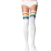 Over the Rainbow Opaque Thigh Highs - One Size Hosiery & Garters Leg Avenue