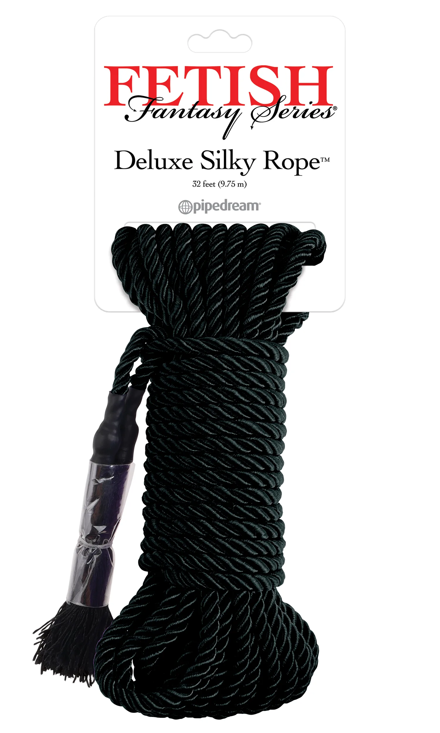 Fetish Fantasy Series Deluxe Silky Rope - Black BDSM & Kink Pipedream