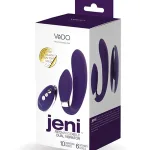 Jeni C-Shaped Dual Motor Vibe With Remote - Purple Vibrators VeDO