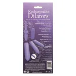 Dr. Laura Berman Rechargeable Dilators Set of 4 Locking Sizes Plus Sleeve - Purple Festival & Rave CalExotics