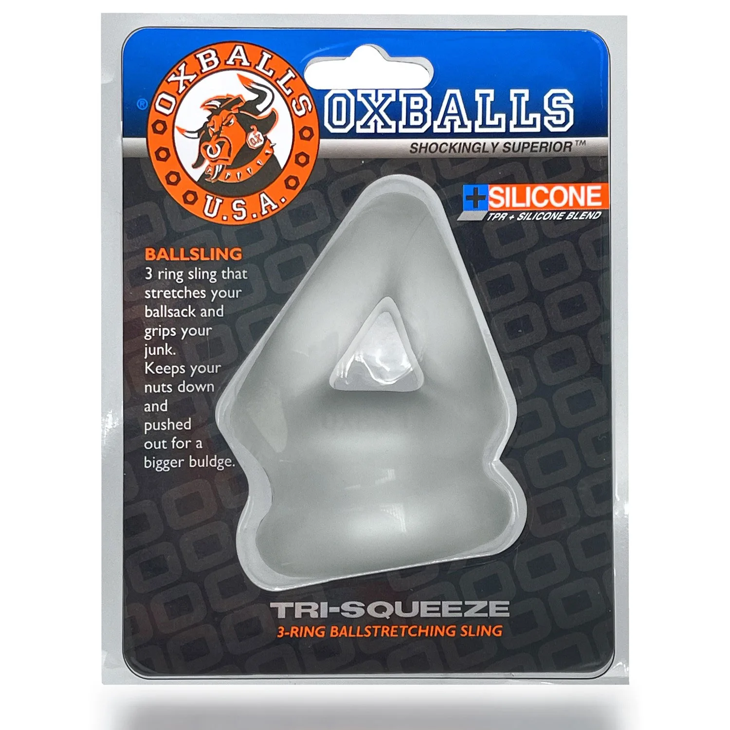 Tri-Squeeze Cocksling - Clear Underwear Oxballs