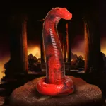 King Cobra King Cobra Silicone Dildo - Red Dildos XR Brands