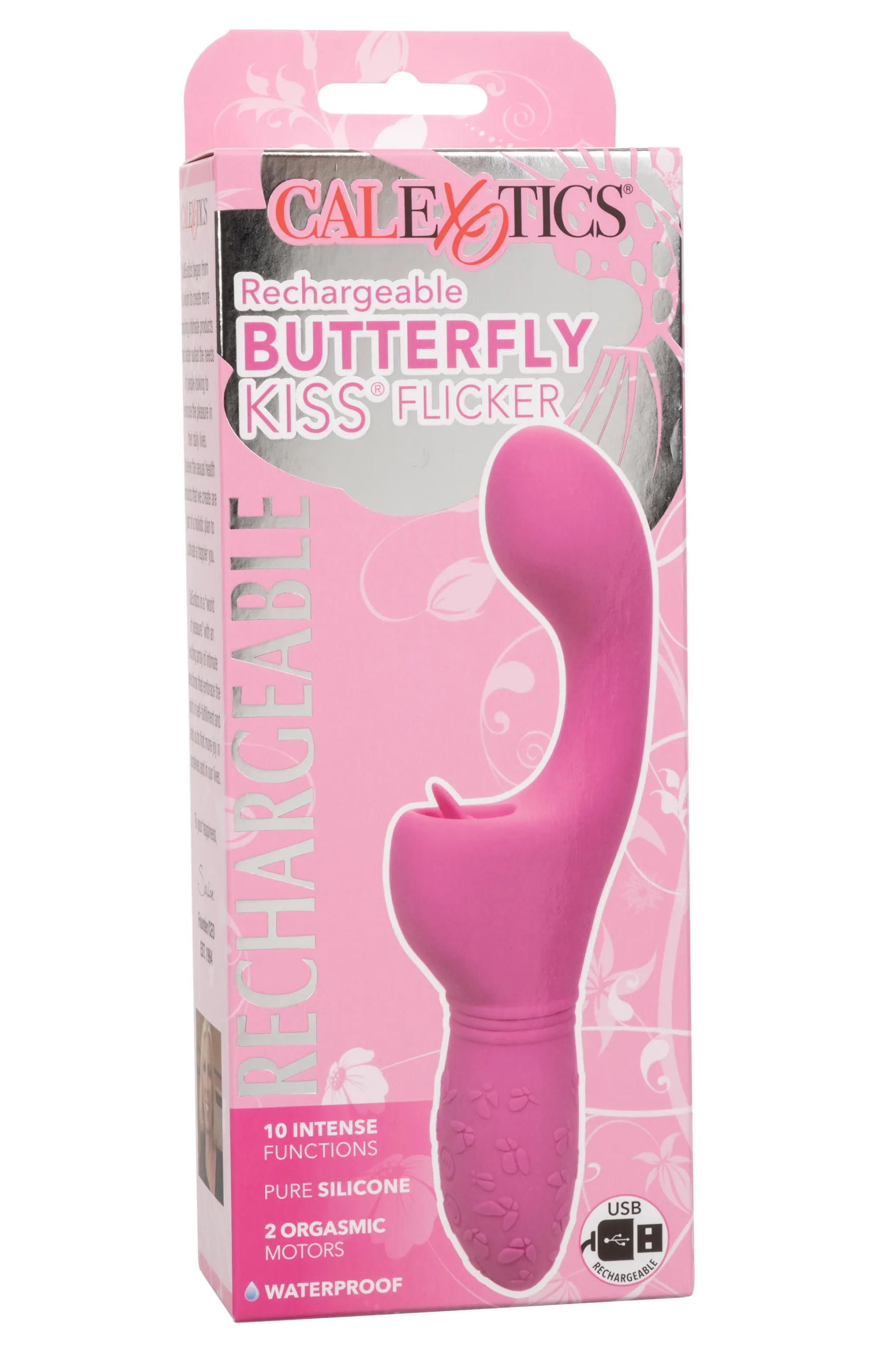 Rechargeable Butterfly Kiss Flicker - Pink Festival & Rave CalExotics