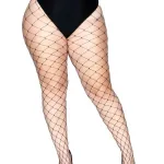Fence Net Pantyhose - Queen - Black Hosiery & Garters Leg Avenue