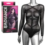Radiance Long Sleeve Body Suit - Queen - Black Teddies & Bodysuits CalExotics