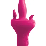 Threesome Holey Trinity Triple Tongue Vibrator - Pink Festival & Rave Pipedream