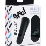 Bang Vibrating Bullet With Remote Control - Black Vibrators XR Brands
