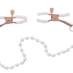 Peaches N Creame Pearl Nipple Clamps - Pink BDSM & Kink Sportsheets
