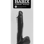 Basix Rubber Works 12 Inch Dong With Suction Cup - Black Dildos Pipedream