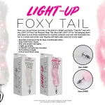 Foxy Tail - Light Up Faux Fur Butt Plug - Pink Plug - Pink Anal Play Hott Products