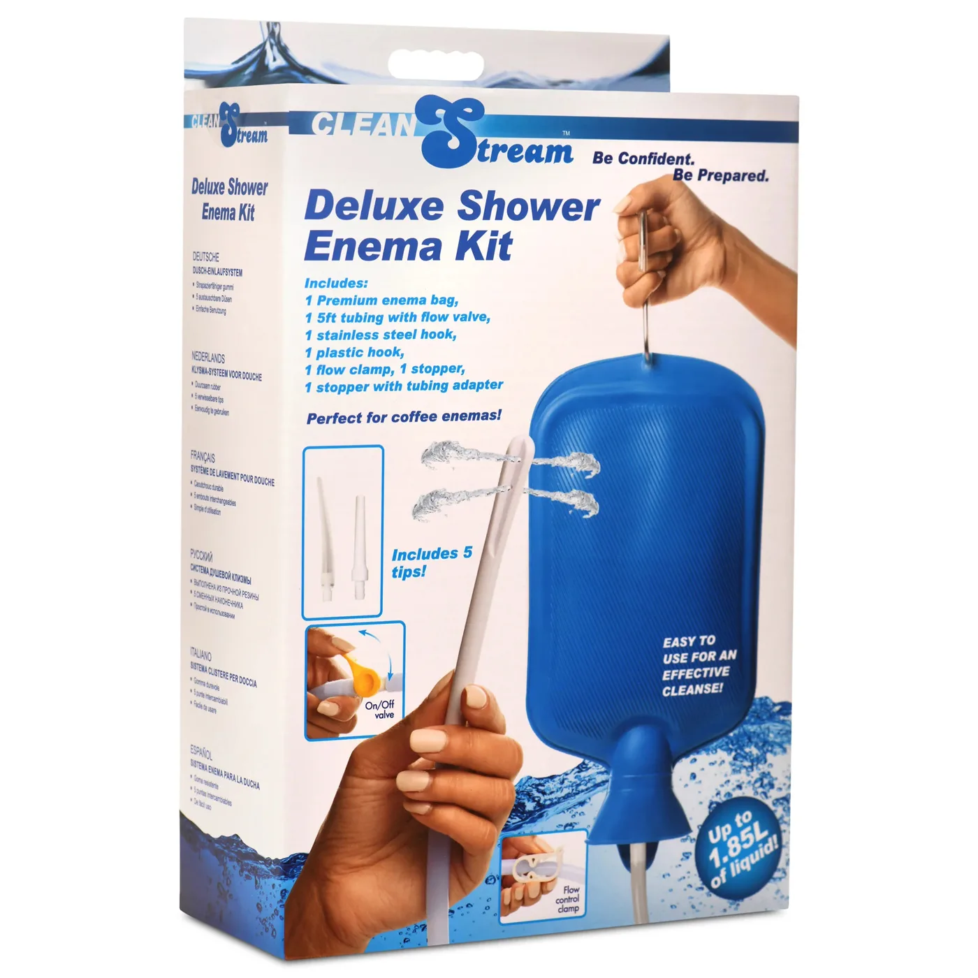 Deluxe Shower Enema Kit - Blue Anal Play XR Brands