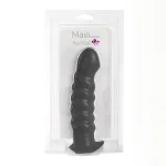 Kendall Silicone Dong Swirled Satin Finish - Black Dildos Maia Toys
