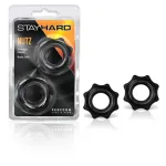 Stay Hard Nutz - Black Cockrings Blush