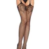 Garterbelt Stockings - One Size - Black Hosiery & Garters Leg Avenue