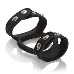 Silicone Tri-Snap C & B Cage Cockrings | Adjustable CalExotics