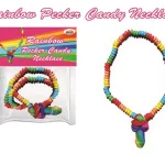 Rainbow Pecker Candy Necklace Novelty Hott Products