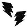 Black Malice Glitter Lightning Bolt Nipztix Pasties Robes & Sleepwear Neva Nude