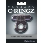Fantasy C-Ringz Vibrating Super Ring Black Vibrators Pipedream