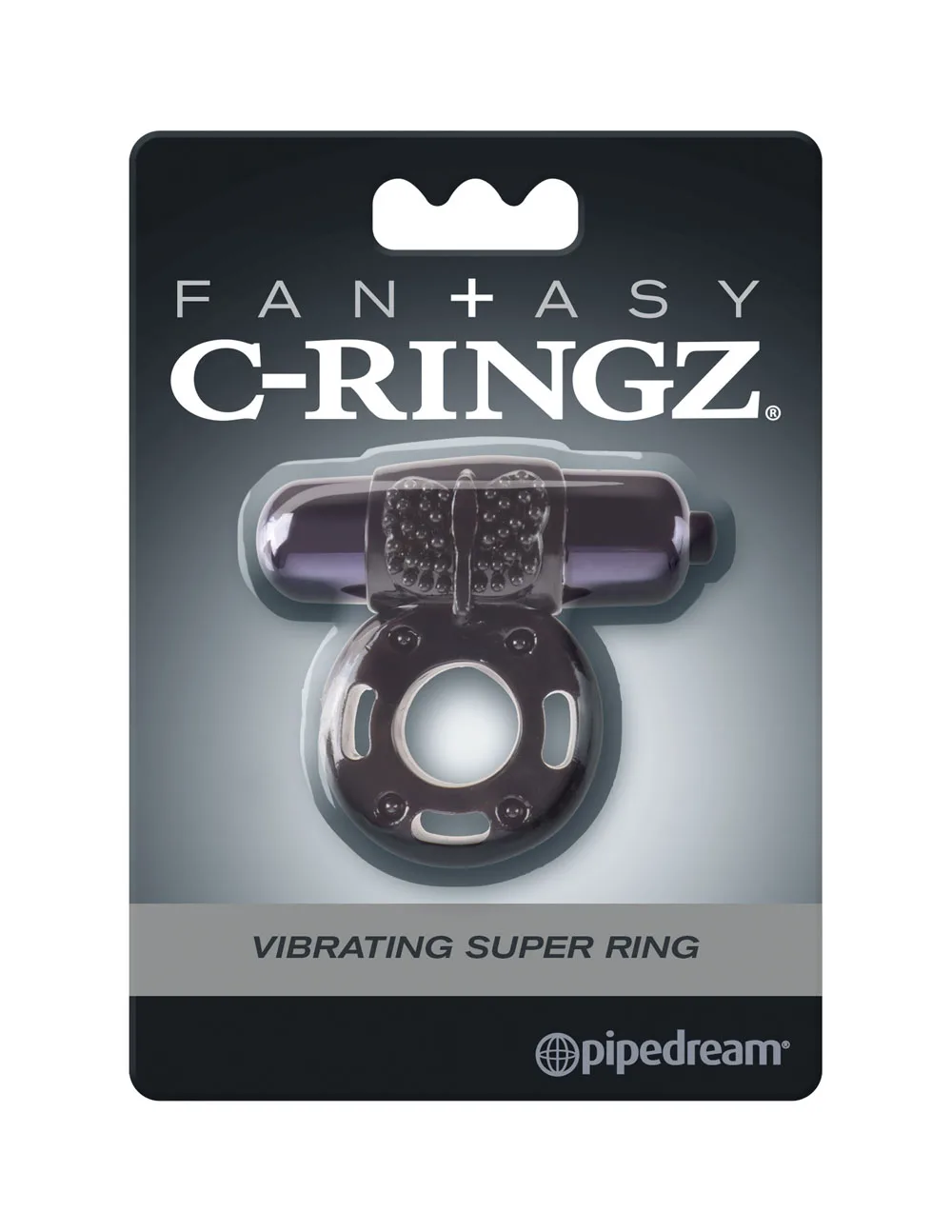 Fantasy C-Ringz Vibrating Super Ring Black Vibrators Pipedream