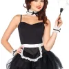 Lace French Maid Costume Kit - Black Teddies & Bodysuits Leg Avenue