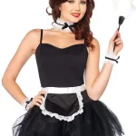 Lace French Maid Costume Kit - Black Teddies & Bodysuits Leg Avenue
