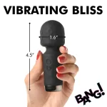 10x Mini Silicone Wand - Black Vibrators XR Brands