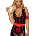 Naughty Nurse Costume - X-Large - Black/red Hosiery & Garters Leg Avenue
