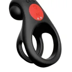 Red Dot Vibrating Cock Ring V2 With Remote - Black/red Couples & C-Rings Icon Brands