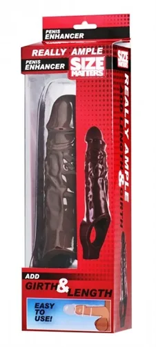 Really Ample Penis Enhancer Sheath - Brown Enhancers XR Brands